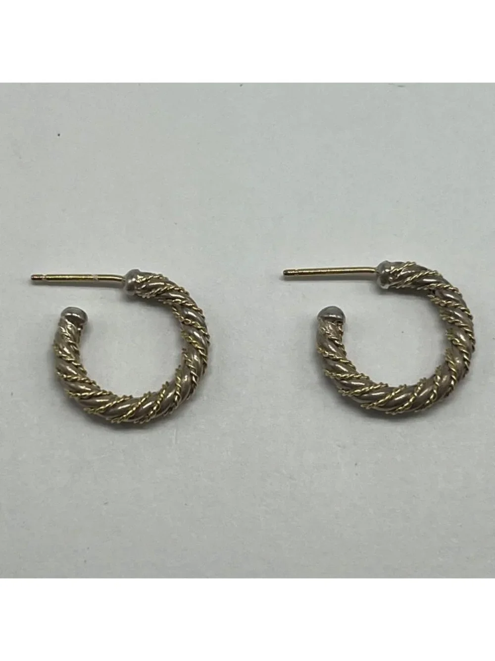 Tiffany & Co Twisted Rope Hoop Earrings YG